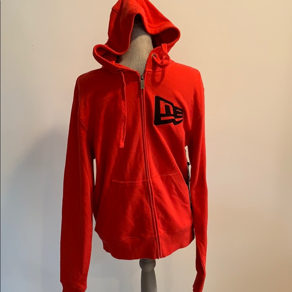 New Era men’s Sweater Hoodie Small Red Scarlet NWT